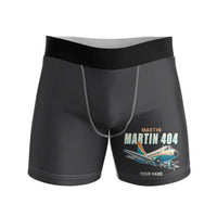 Thumbnail for Martin 4-0-4 - Men Boxers - Cartoon + Name - Black