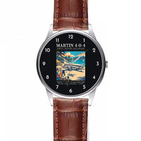 Thumbnail for Martin 4-0-4 - Poster - Leather Strap - Striped Brown Leather Strap