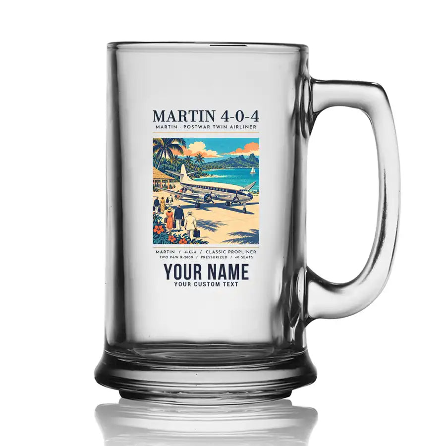Martin 4-0-4 - Poster + Name - Beer Glass with Holder