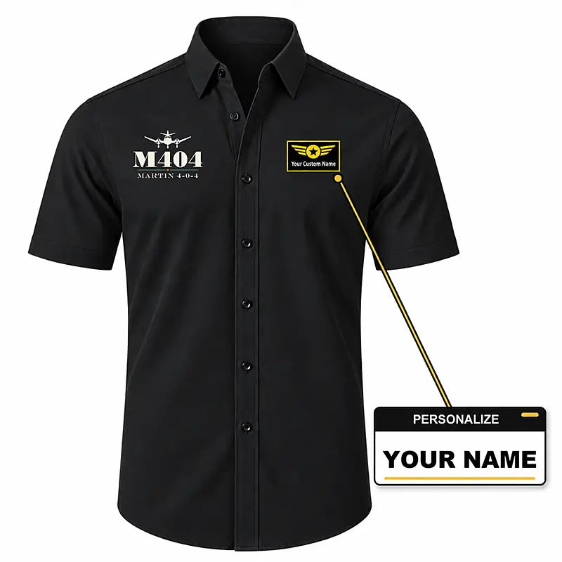 Martin 4-0-4 - Short Sleeve Shirt - Heritage - Black + NAME