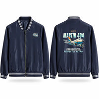 Thumbnail for Martin 4-0-4 Stylish Jackets - Baseball Collar - Cartoon - Navy Blue