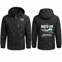 Thumbnail for Martin 4-0-4 Stylish Jackets - Hooded Windbreaker - Cartoon - Black