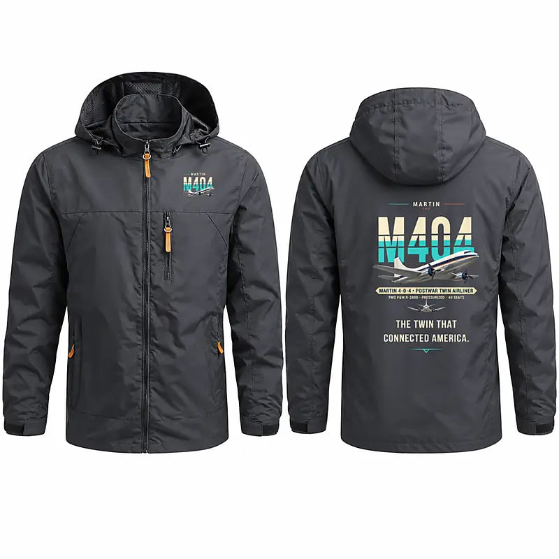 Martin 4-0-4 Stylish Jackets - Hooded Windbreaker - Original - Charcoal