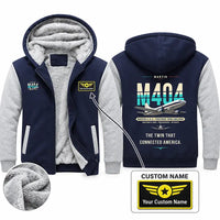 Thumbnail for Martin 4-0-4 Zipped Sweatshirts - Original + Name - Navy & Gray