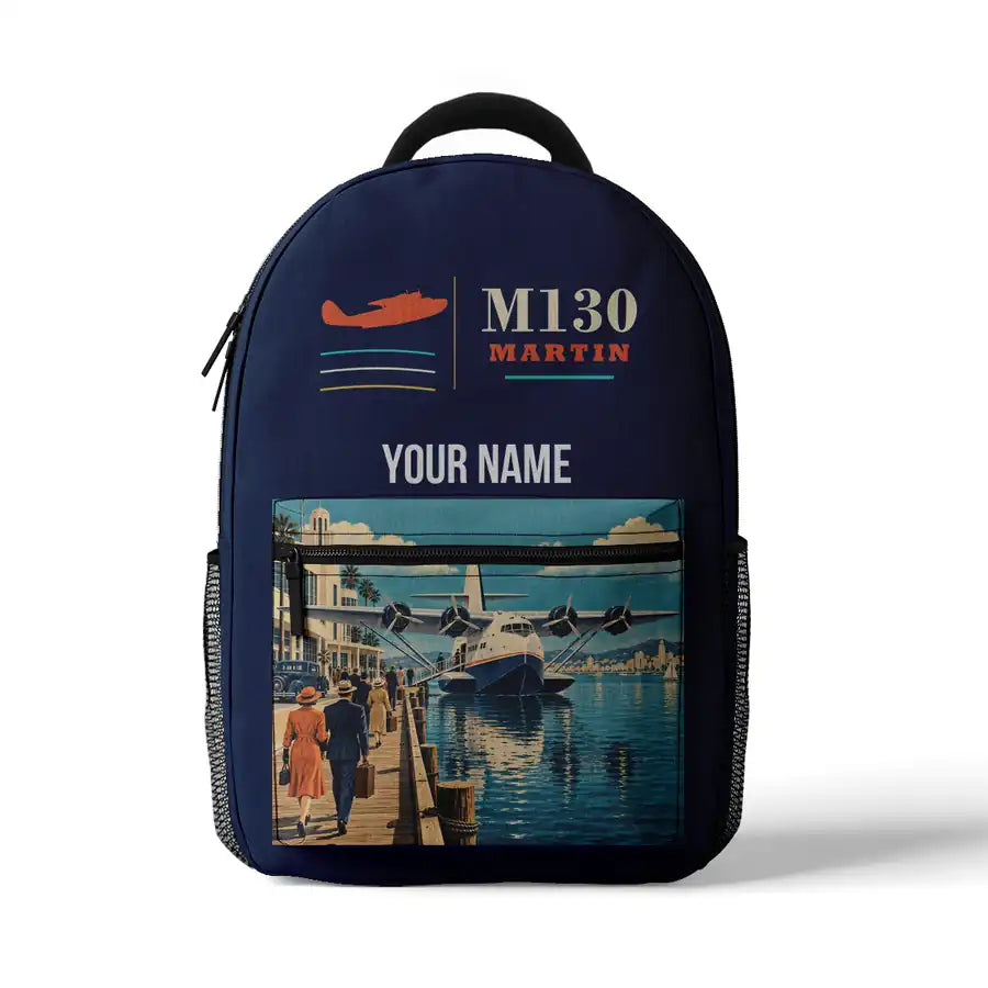 Martin M-130 - 3D Backpack - Dark Blue + Name