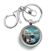 Thumbnail for Martin M-130 - 3D - Circle Key Chain - Full Print