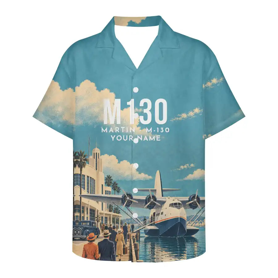 Martin M-130 3D All-Over Print Clothing - Hawaiian Shirt - 3D + Name