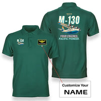 Thumbnail for Martin M-130 - Cartoon - Double-Side Polo - Green + Name