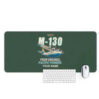Thumbnail for Martin M-130 - Cartoon + Name - Desk Mat - Dark Green