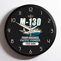 Thumbnail for Martin M-130 - Cartoon + Name - Framed - Black