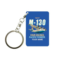 Thumbnail for Martin M-130 - Cartoon + Name - Key Chain - Blue