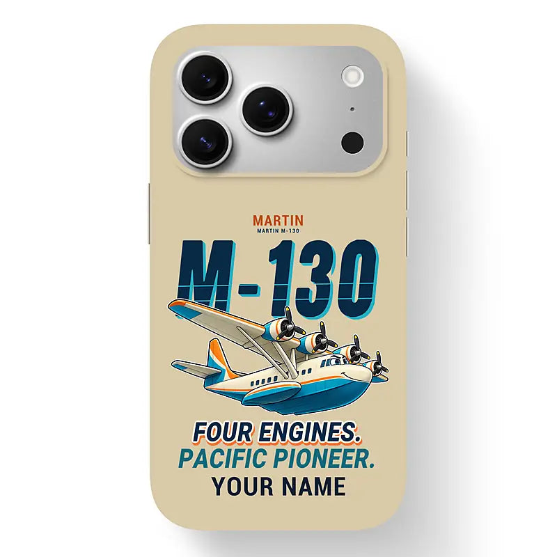 Martin M-130 - Cartoon + Name - MagSafe iPhone 17 Pro - Beige