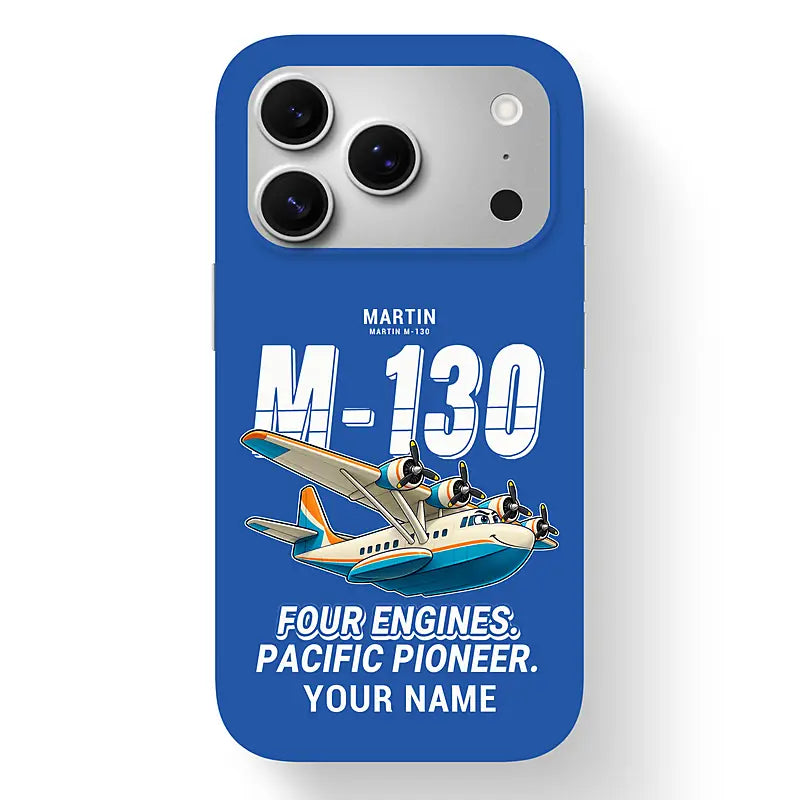 Martin M-130 - Cartoon + Name - MagSafe iPhone 17 Pro - Blue