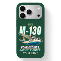 Thumbnail for Martin M-130 - Cartoon + Name - MagSafe iPhone 17 Pro - Dark Green