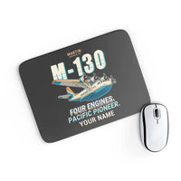 Thumbnail for Martin M-130 - Cartoon + Name - Mouse Pad - Black