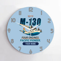 Thumbnail for Martin M-130 - Cartoon + Name - No Frame - Light Blue