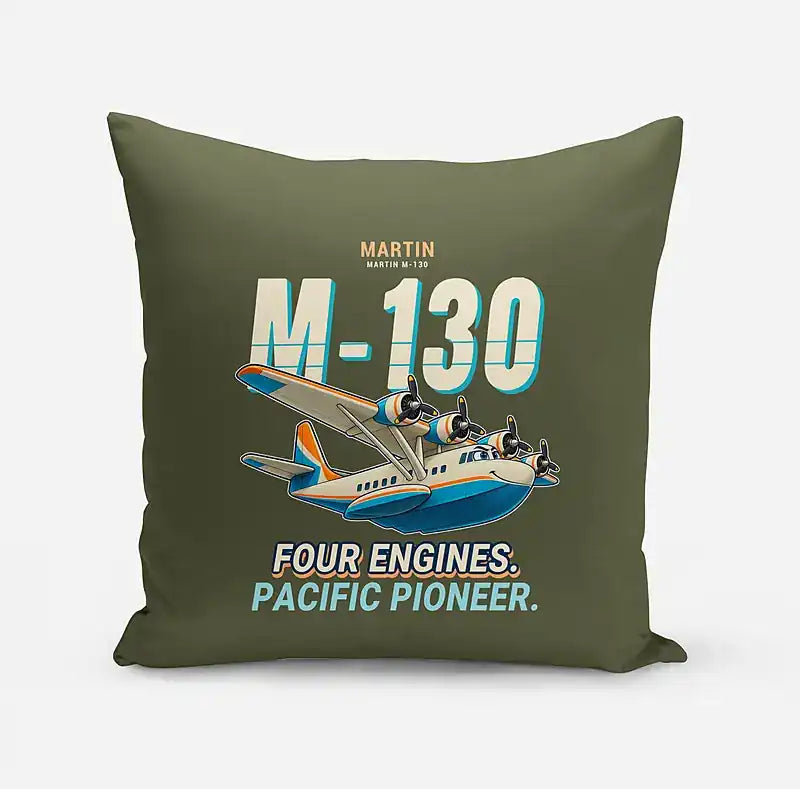 Martin M-130 - Cartoon - Pillow - Green Army