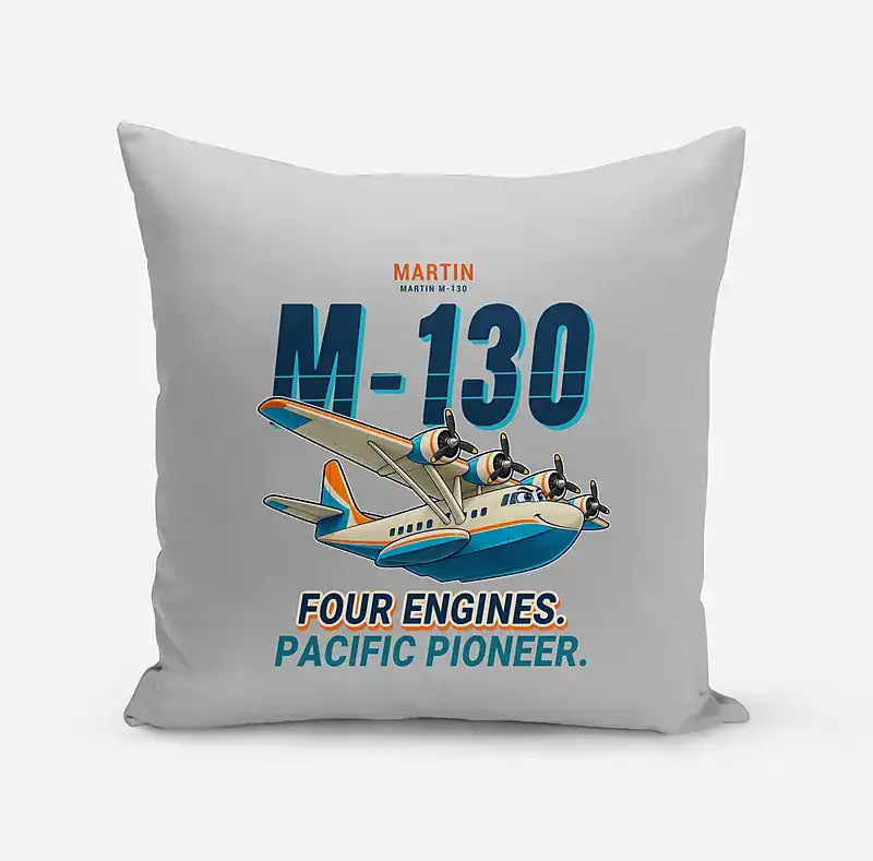 Martin M-130 - Cartoon - Pillow - Light Gray