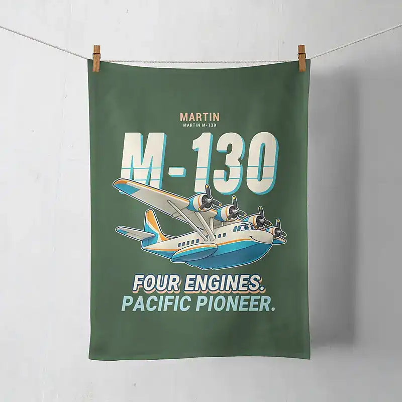 Martin M-130 - Cartoon - Towel - Dark Green