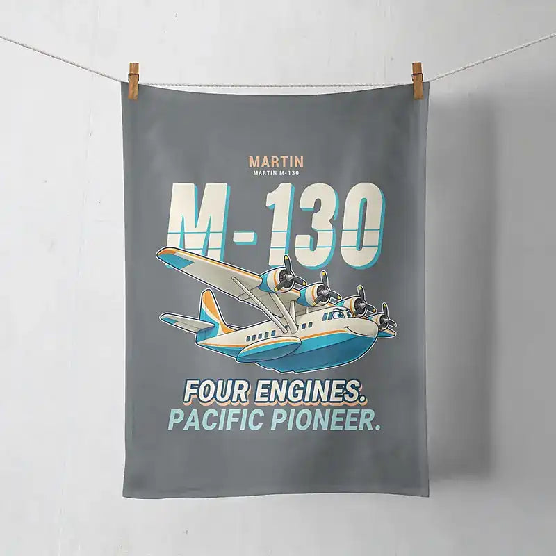 Martin M-130 - Cartoon - Towel - Gray