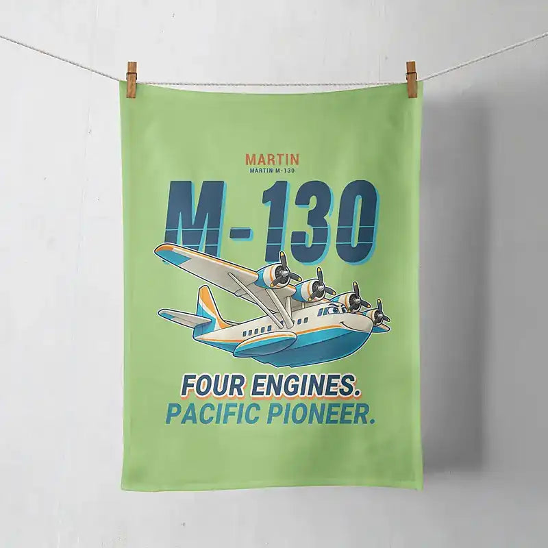 Martin M-130 - Cartoon - Towel - Light Green