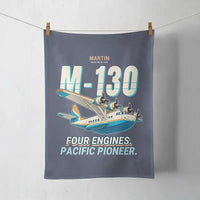Thumbnail for Martin M-130 - Cartoon - Towel - Navy Blue