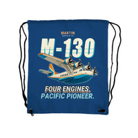 Thumbnail for Martin M-130 - Drawstring Bag - Cartoon - Blue