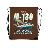 Thumbnail for Martin M-130 - Drawstring Bag - Cartoon - Brown