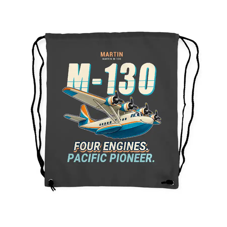 Martin M-130 - Drawstring Bag - Cartoon - Gray