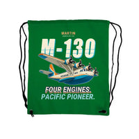 Thumbnail for Martin M-130 - Drawstring Bag - Cartoon - Green
