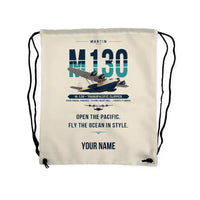 Thumbnail for Martin M-130 - Drawstring Bag - Original + Name - Beige