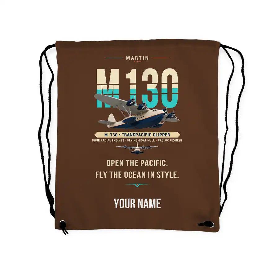 Martin M-130 - Drawstring Bag - Original + Name - Brown