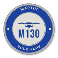 Thumbnail for Martin M-130 Patches - Circle + Name - Royal White