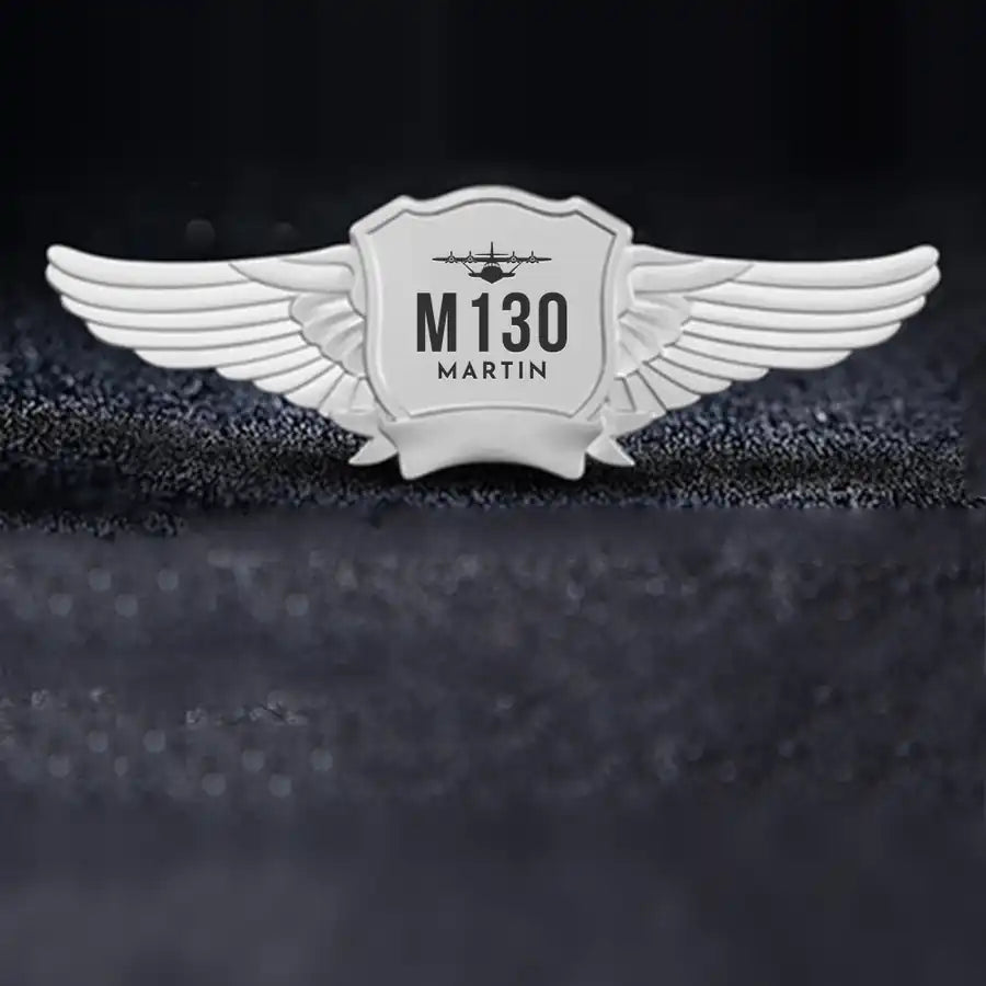 Martin M-130 Pilot Wing Badge - Silver