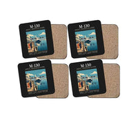 Thumbnail for Martin M-130 - Poster - Coaster Set - Black