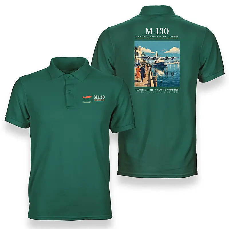 Martin M-130 - Poster - Double-Side Polo - Green