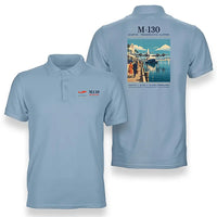 Thumbnail for Martin M-130 - Poster - Double-Side Polo - Light Blue
