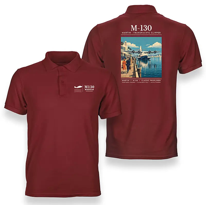 Martin M-130 - Poster - Double-Side Polo - Red