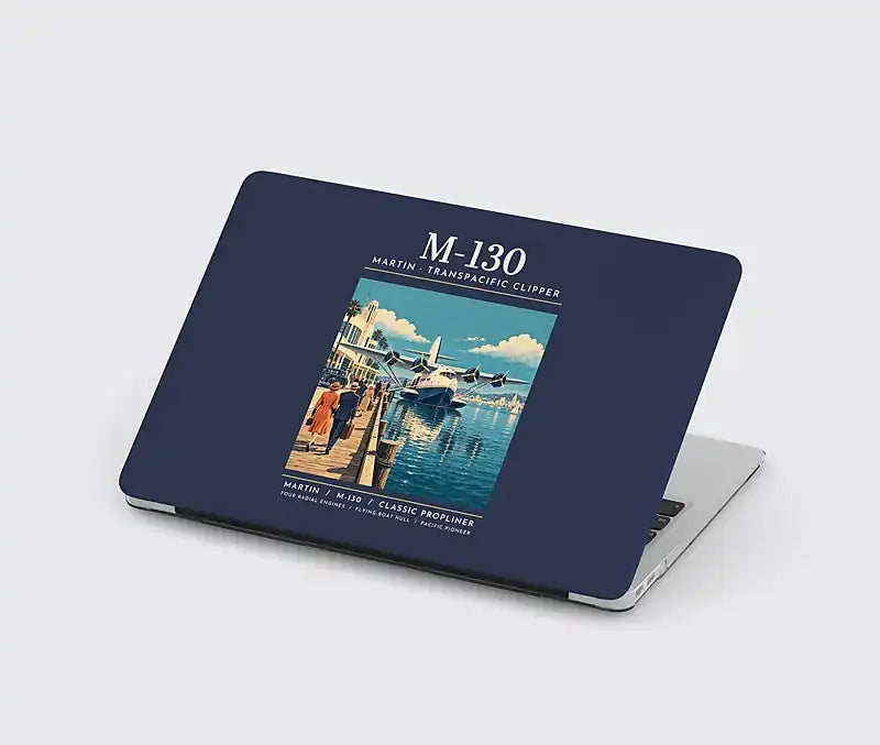 Martin M-130 - Poster - MacBook Case - Navy Blue