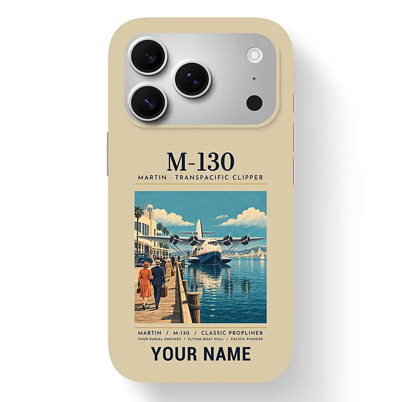 Martin M-130 - Poster + Name - MagSafe iPhone 17 Pro - Beige