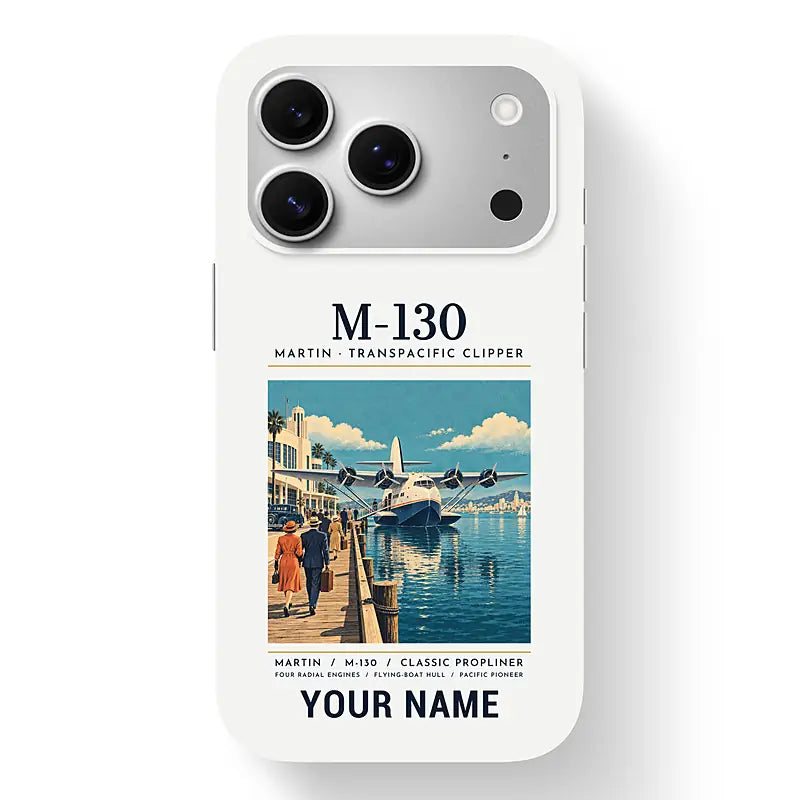 Martin M-130 - Poster + Name - MagSafe iPhone 17 Pro - White
