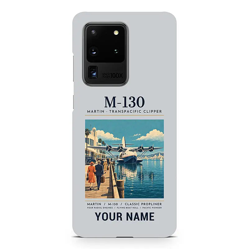 Martin M-130 - Poster + Name - Samsung Case - Light Gray