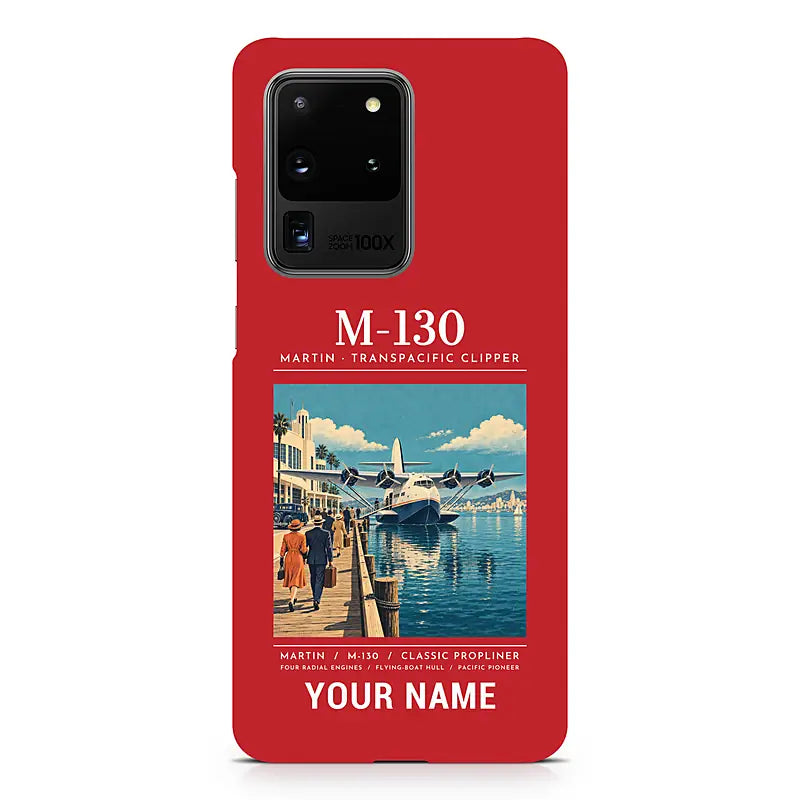 Martin M-130 - Poster + Name - Samsung Case - Red
