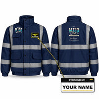 Thumbnail for Martin M-130 Reflective Winter Jackets - Original + Name - Navy Blue