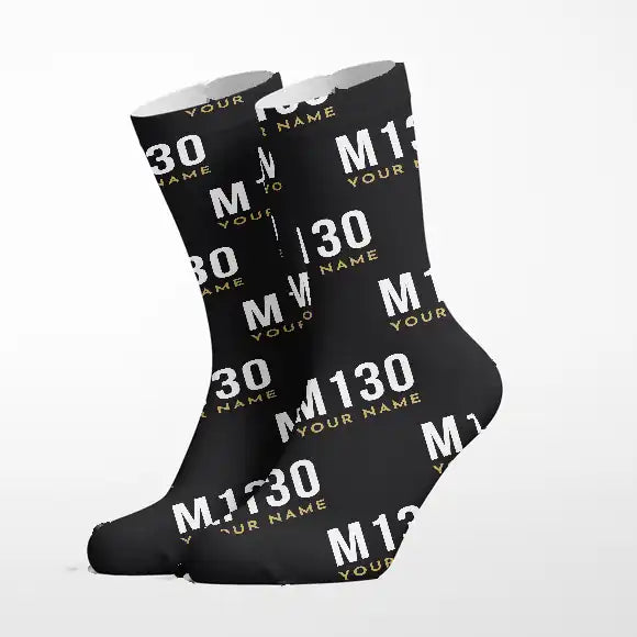 Martin M-130 - Socks - Black + Name
