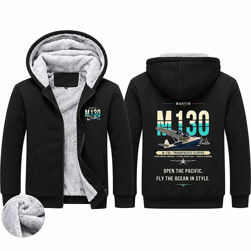 Martin M-130 Zipped Sweatshirts - Original - Black