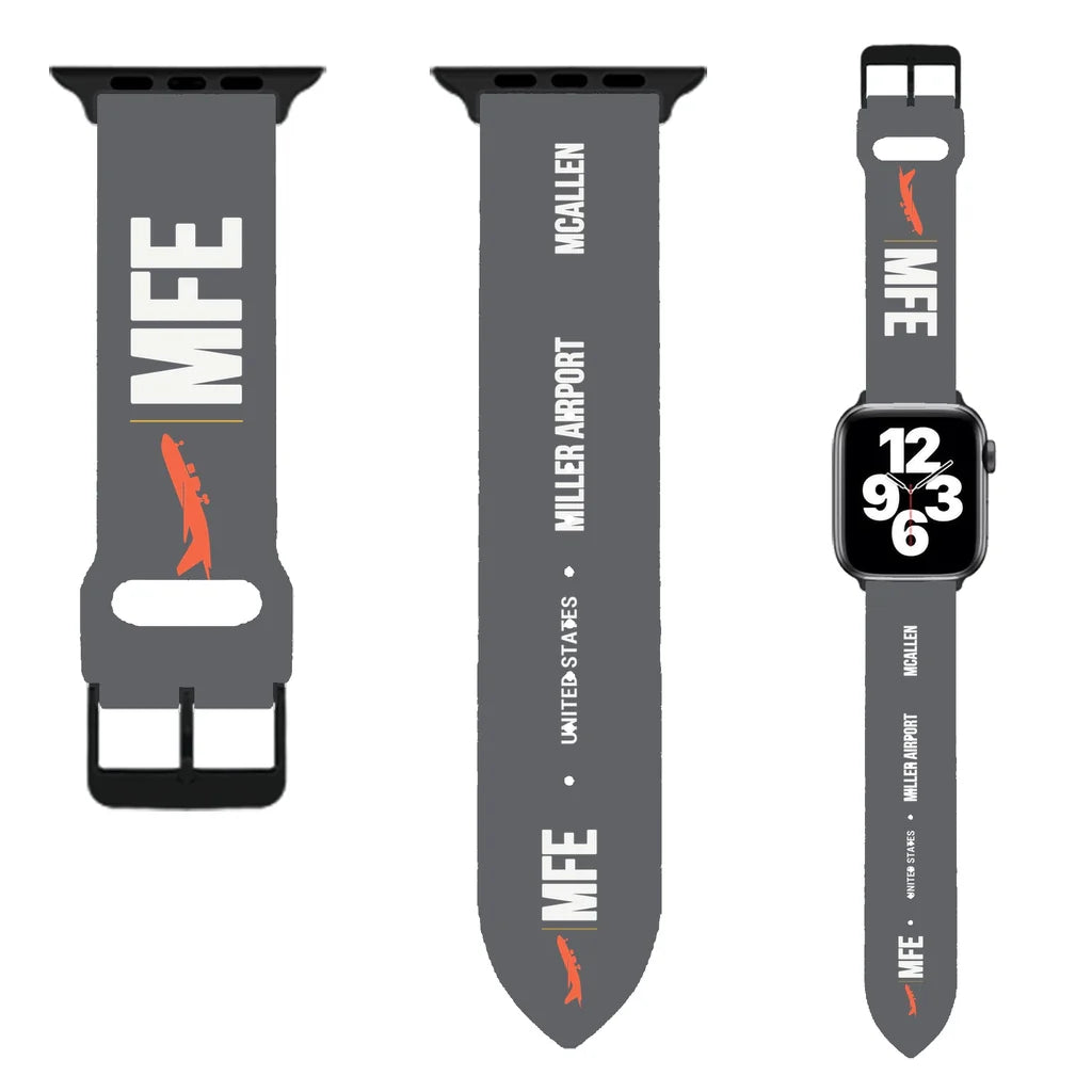 WBV6 | McAllen Miller International Airport MFE | Gray (Metal Buckle)