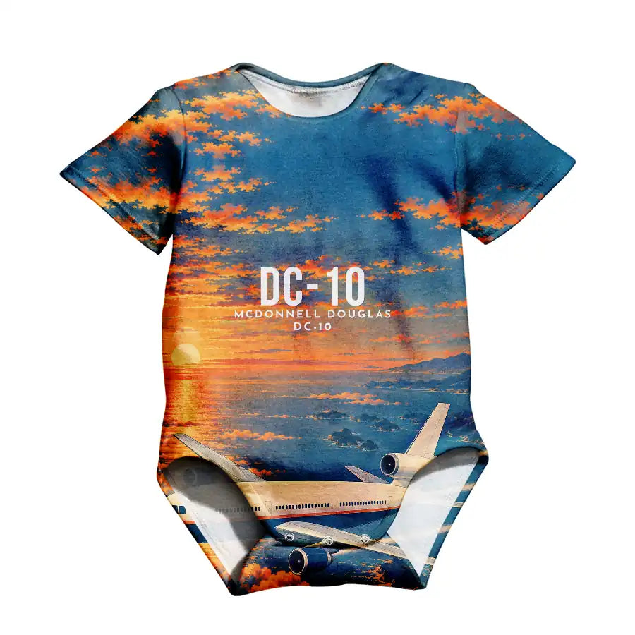 McDonnell Douglas DC-10 3D All-Over Print Clothing - Baby Bodysuit - 3D