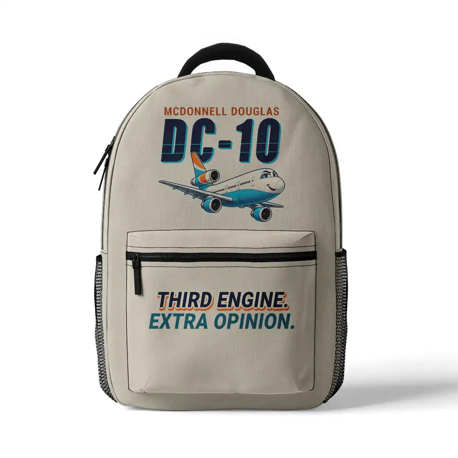 McDonnell Douglas DC-10 - 3D Backpack - Cartoon - Beige