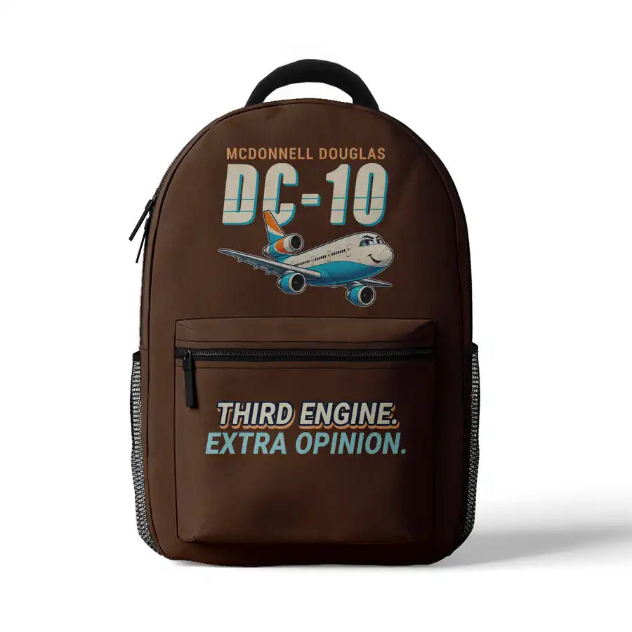 McDonnell Douglas DC-10 - 3D Backpack - Cartoon - Brown